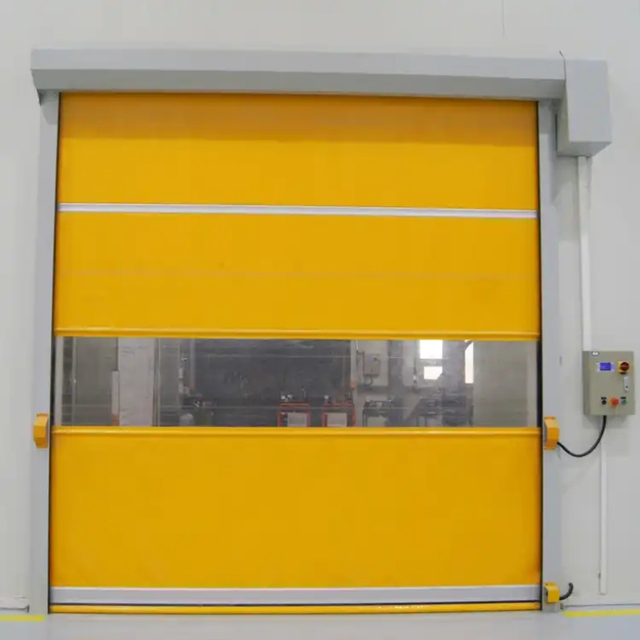 Porte d'entrepôt rapide enroulable à grande vitesse en PVC avec cadre en alliage d'aluminium