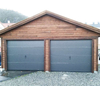 Porte de garage de panneau en acier de contrôle automatique aérien de couleur de grain en bois