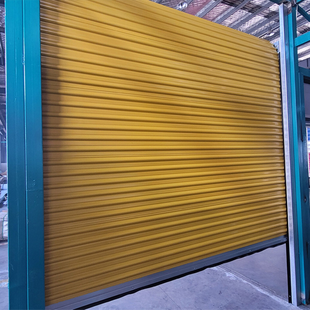 Ventes directes d'usine de porte de volet roulant en acier inoxydable personnalisées jaunes